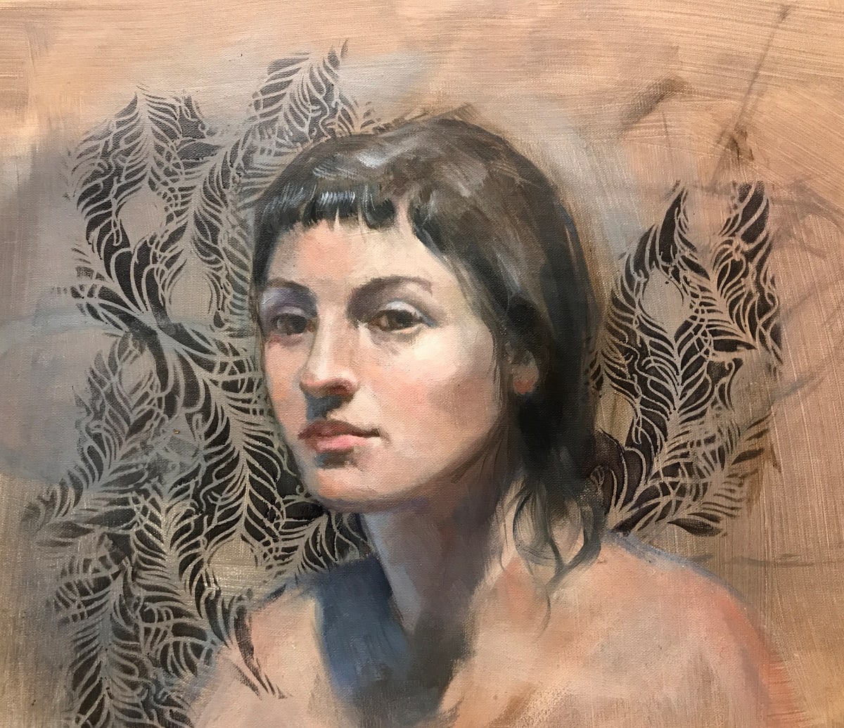 Lena with Feathers, Image 1.