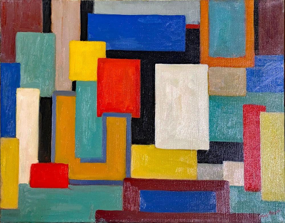 Study: Rectangles in vivid color by Tunis Ponsen 