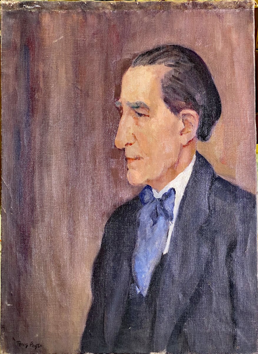 Portrait Man with Suit and Ascot by Tunis Ponsen 