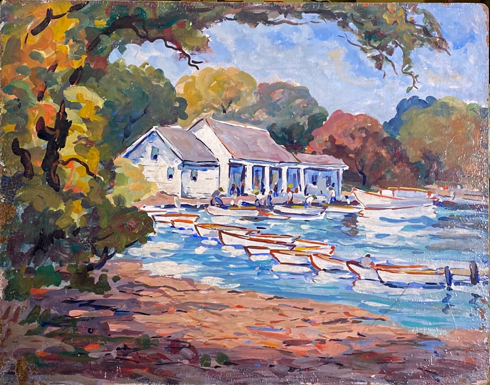 Boat Rental with Figures by Tunis Ponsen, Image 1.