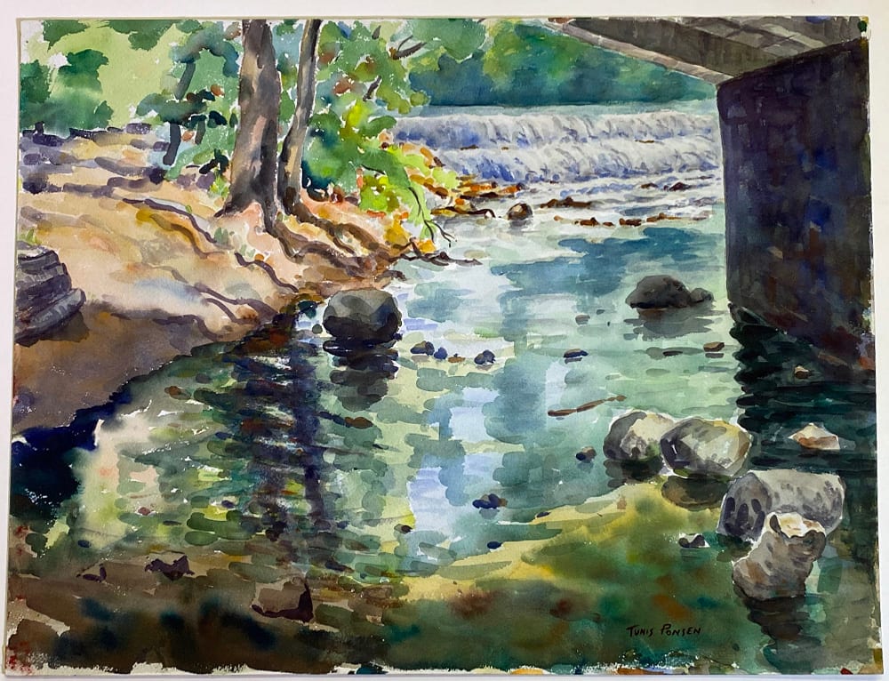 Waterfall in Stream Study by Tunis Ponsen 