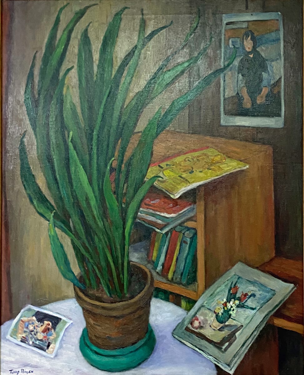 Still life with Sansevieria by Tunis Ponsen 