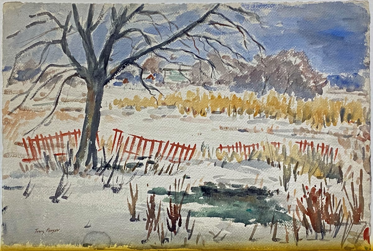 Broken Picket Fence in Winter by Tunis Ponsen, Image 1.
