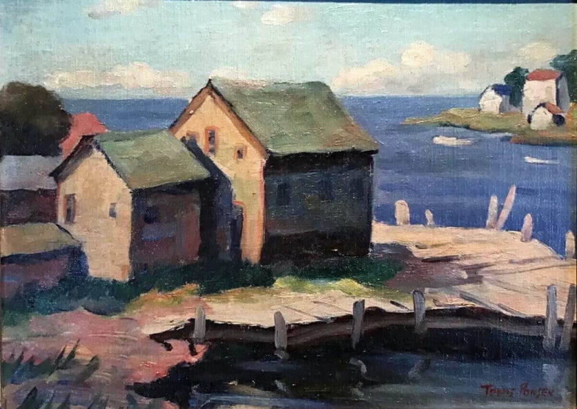 Study; Gloucester Pier and Fish House by Tunis Ponsen, Image 1.