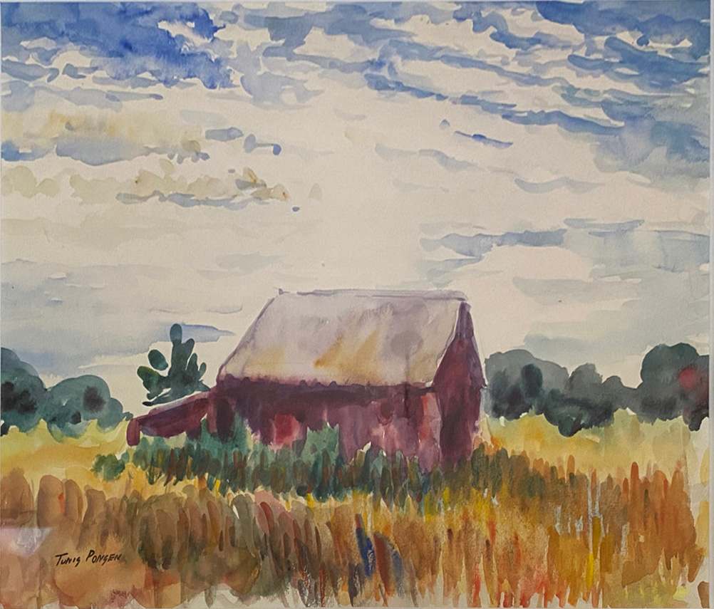 Barn with Amber Grain by Tunis Ponsen, Image 1.