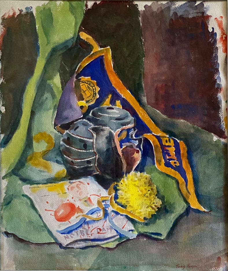 Still Life with Notre Dame College Banner by Tunis Ponsen 