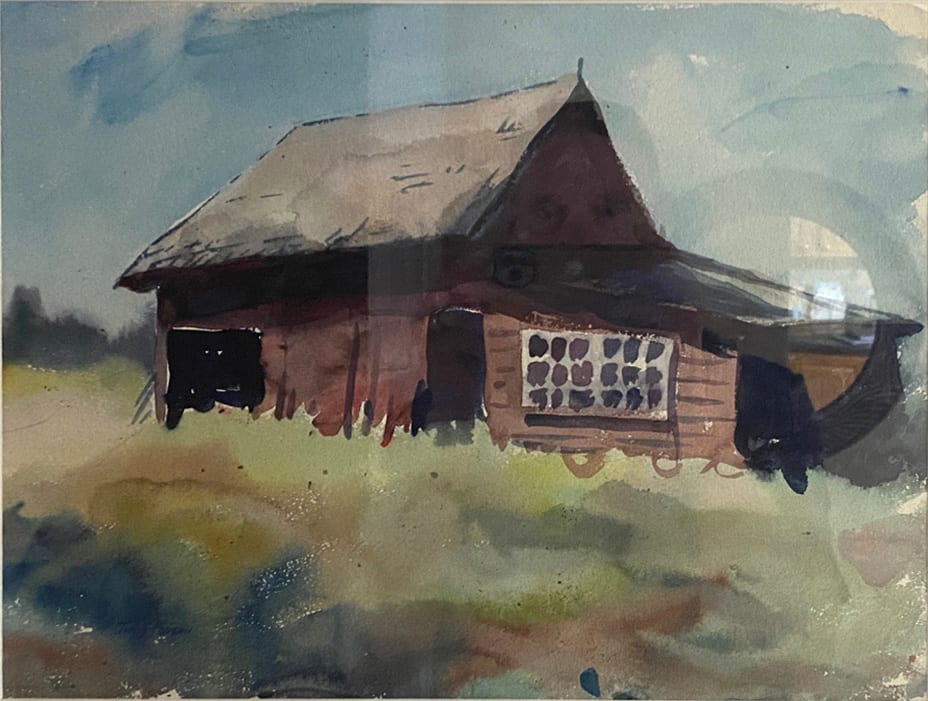 Barn with small window panes by Tunis Ponsen 