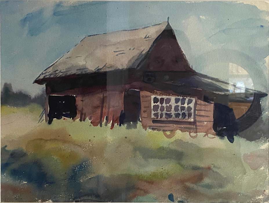 Barn with small window panes by Tunis Ponsen, Image 1.