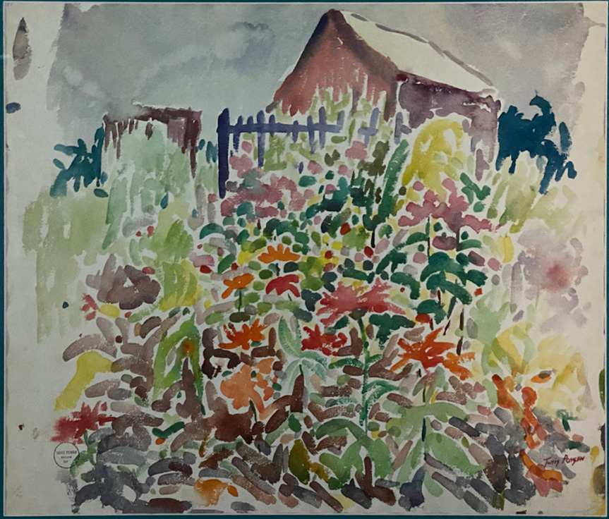 Barn with Bright Flowers by Tunis Ponsen, Image 2.