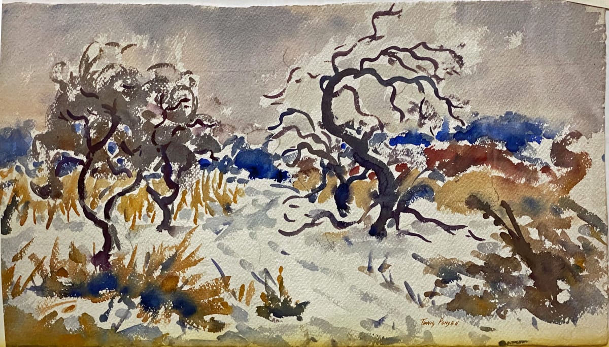 Three Orchard Trees in Winter by Tunis Ponsen, Image 1.