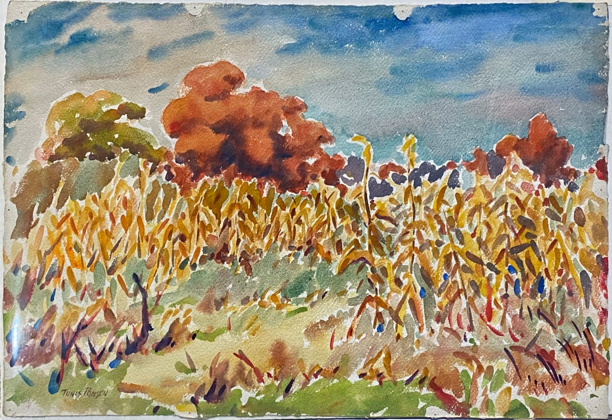 Corn Stalks in Fall by Tunis Ponsen 