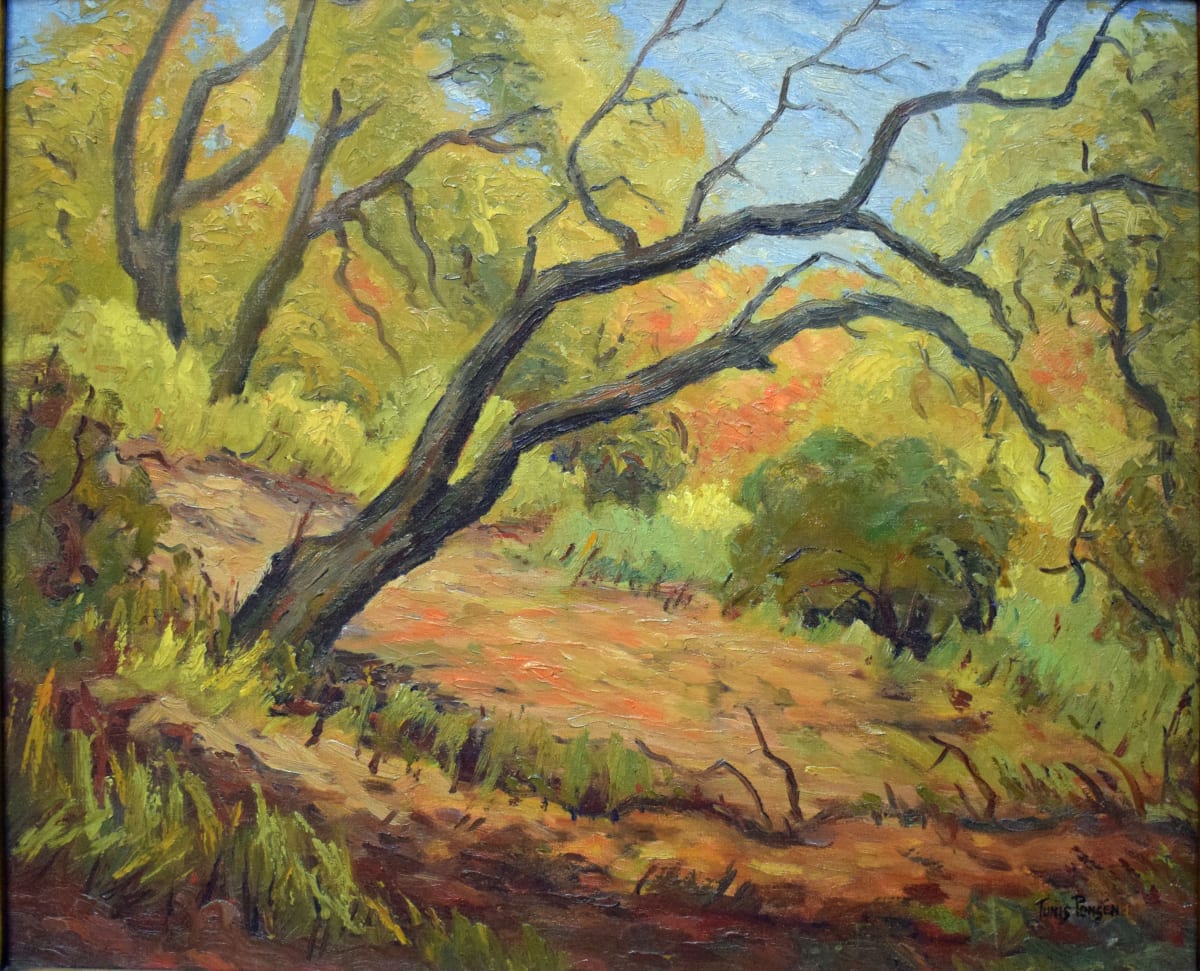 Autumn Landscape with Falling Tree by Tunis Ponsen 