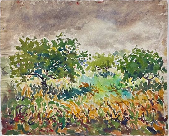 Orchard Trees under Darkening Sky by Tunis Ponsen, Image 1.