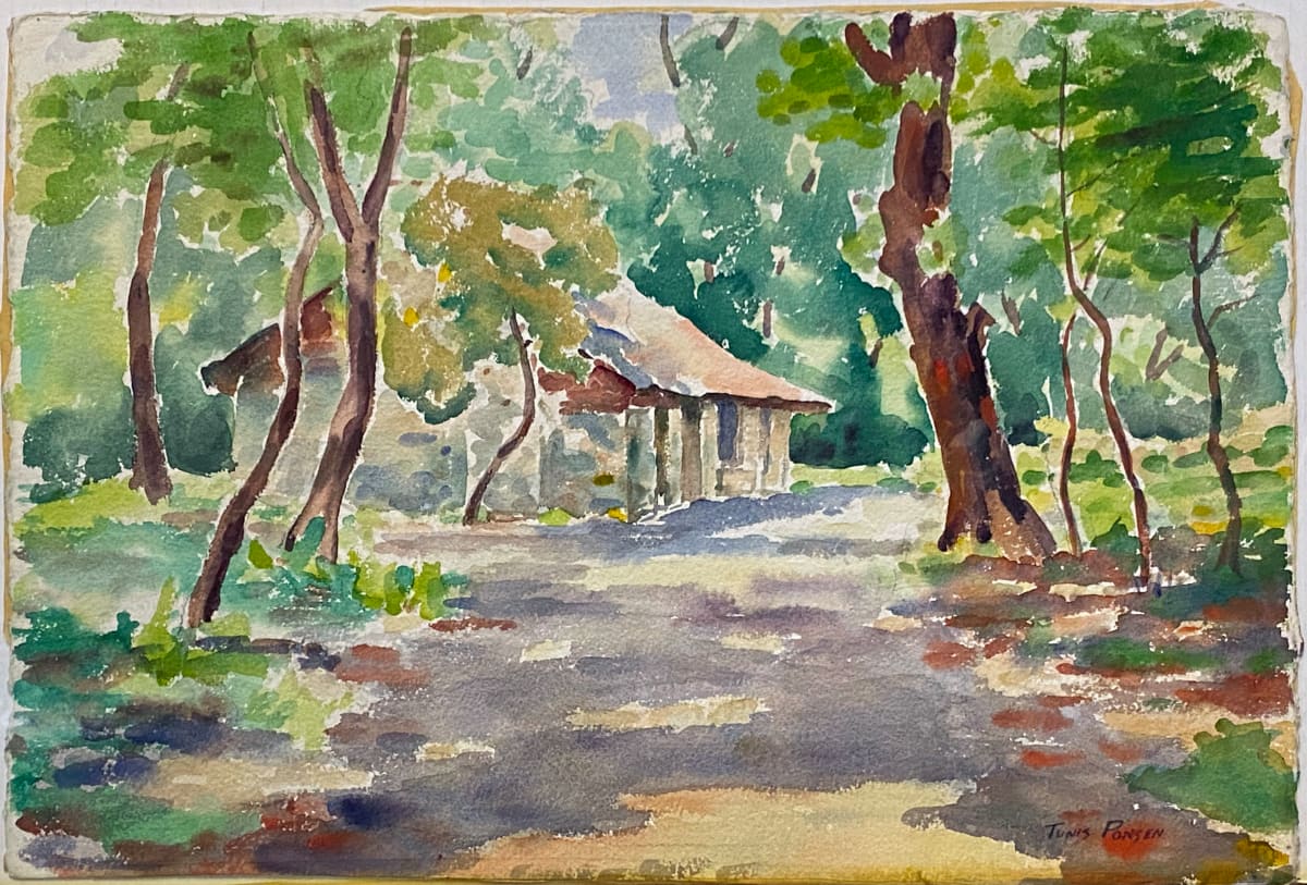 Shaded Pathway to Stone House by Tunis Ponsen, Image 1.