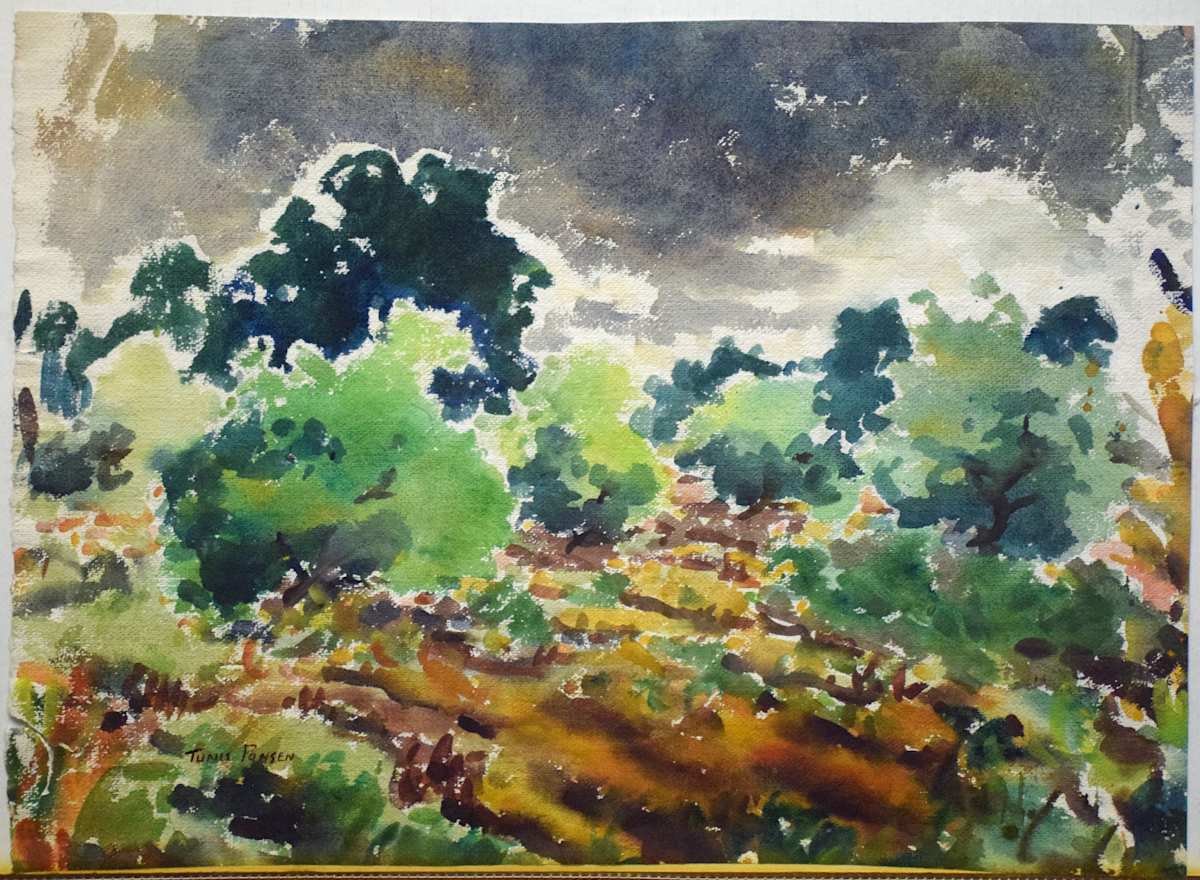 Apples Trees and Dark Sky by Tunis Ponsen, Image 1.