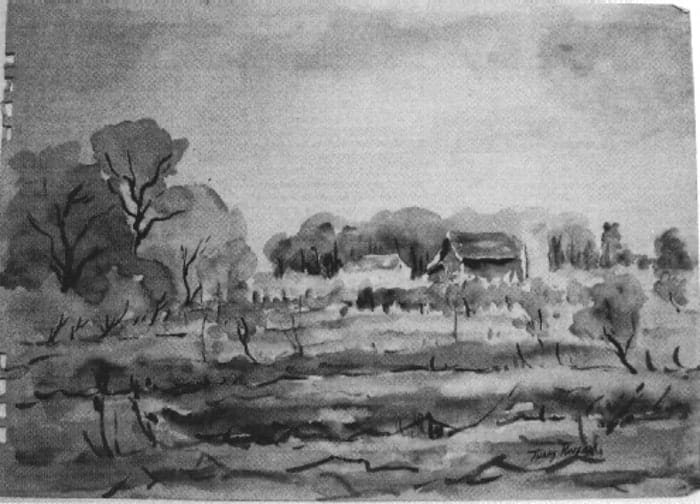 Fall Farm Scene by Tunis Ponsen, Image 1.