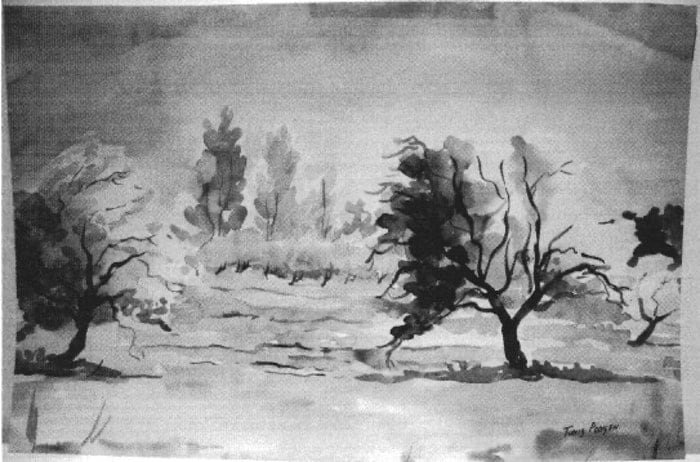 Springtime Orchard Landscape by Tunis Ponsen, Image 1.