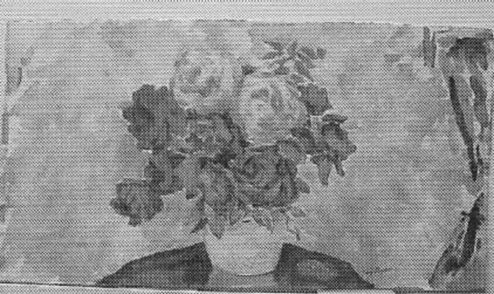 Still Life with Flowers on Table by Tunis Ponsen, Image 1.
