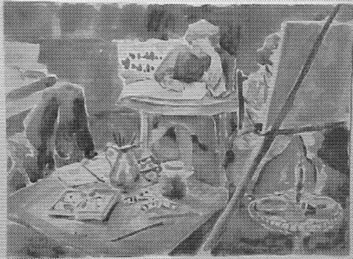 At Her Easel by Tunis Ponsen, Image 1.