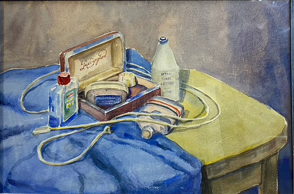 Still Life with Shaving Kit by Tunis Ponsen, Image 1.