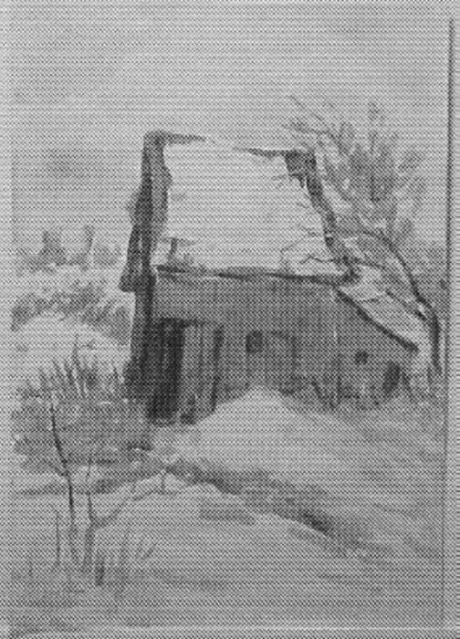 Red Barn in Snow by Tunis Ponsen, Image 1.