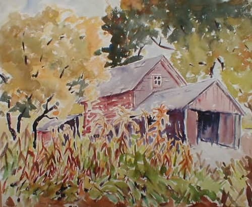 Barn with Open Door by Tunis Ponsen, Image 1.