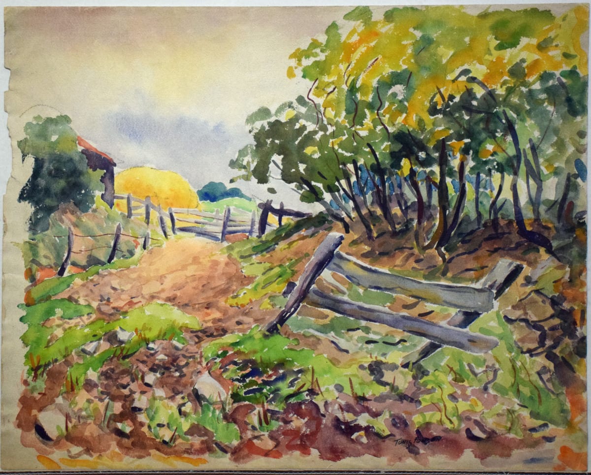 Fenced Path with Hay Mound by Tunis Ponsen 