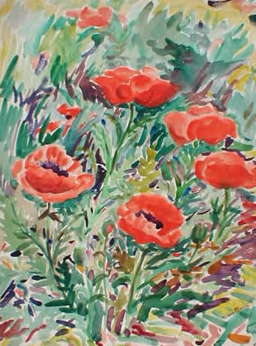 Five Poppies by Tunis Ponsen 