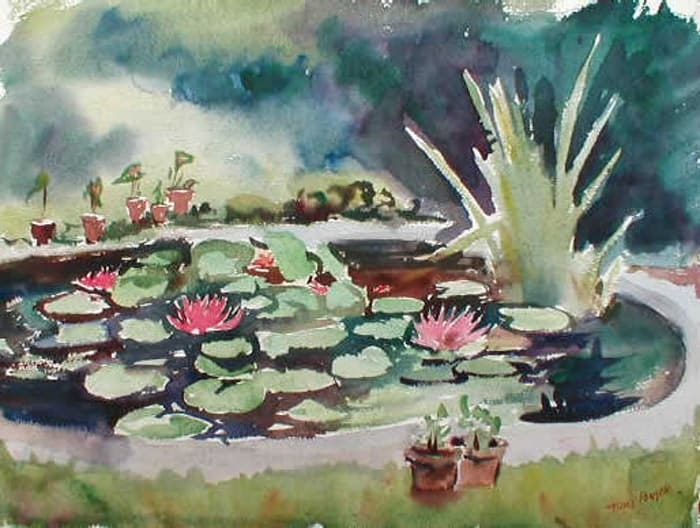 Pond with Lily Pads by Tunis Ponsen, Image 1.