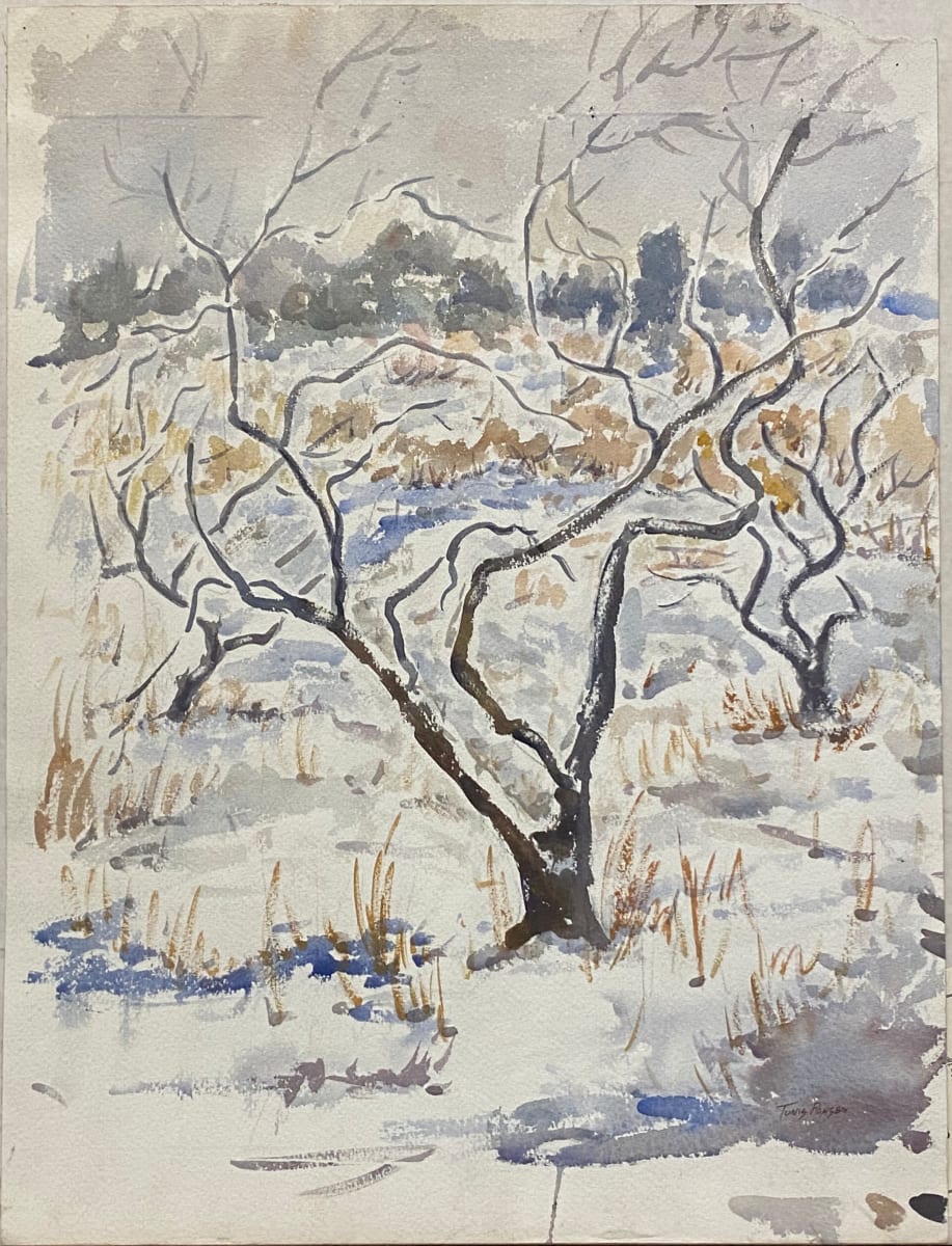 Barren Trees win Winter under Grey Sky by Tunis Ponsen 