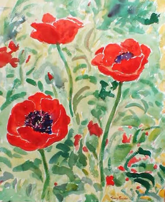 Three Poppies by Tunis Ponsen 