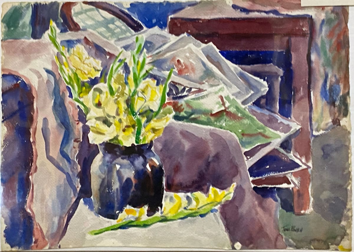 Yellow Gladiolas by Tunis Ponsen, Image 1.