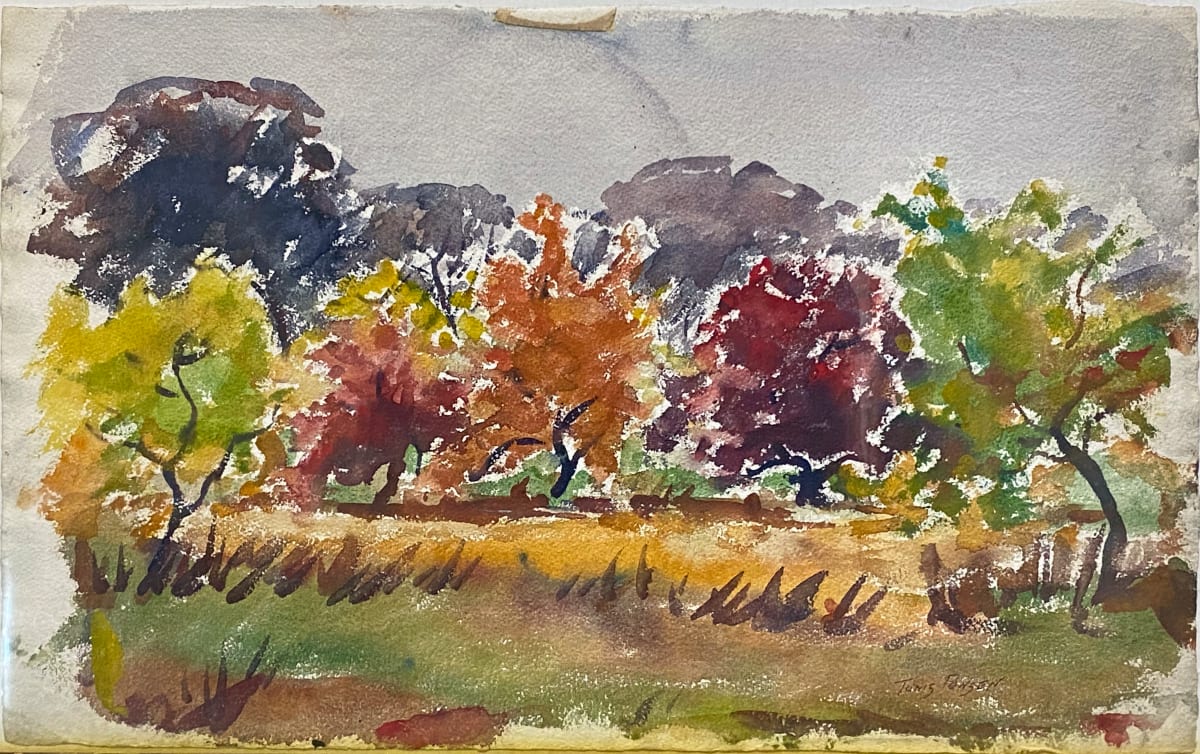 Orchard Trees in Fall Hues by Tunis Ponsen 