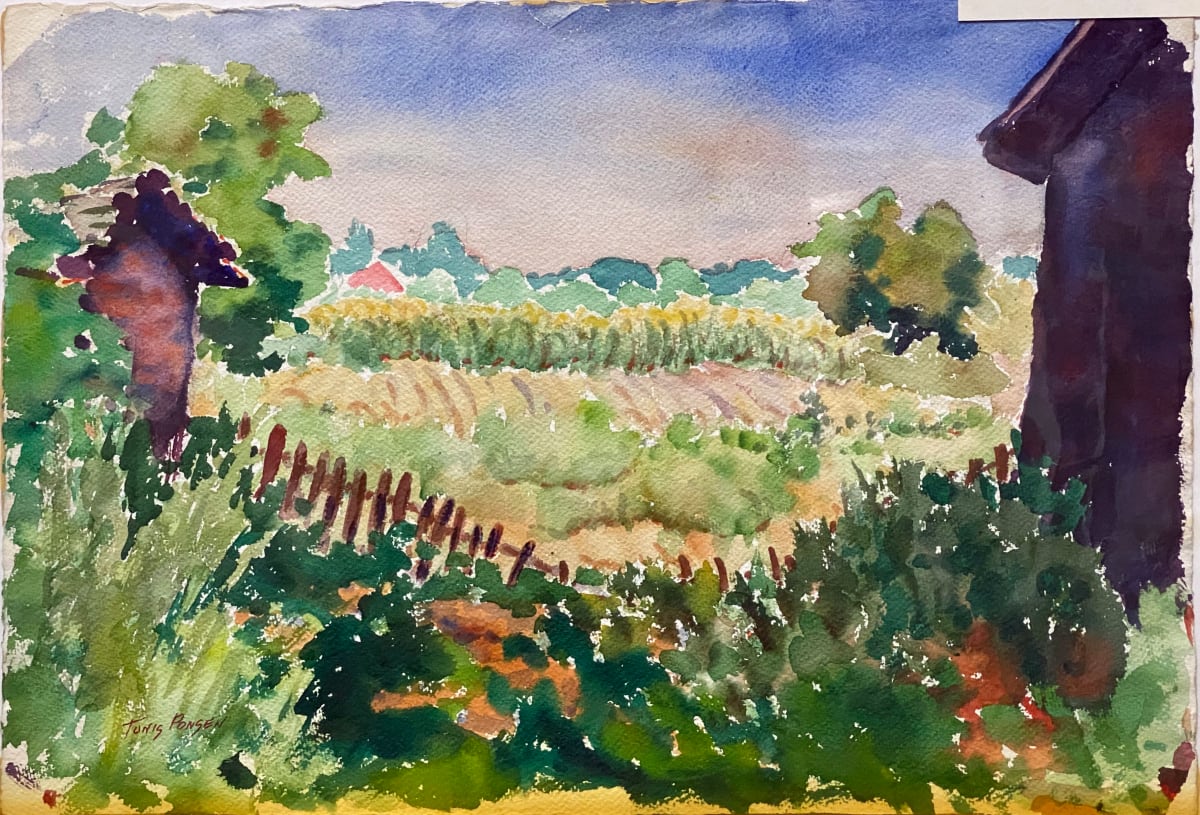 Summer Crop Beyond Red Fence by Tunis Ponsen, Image 1.
