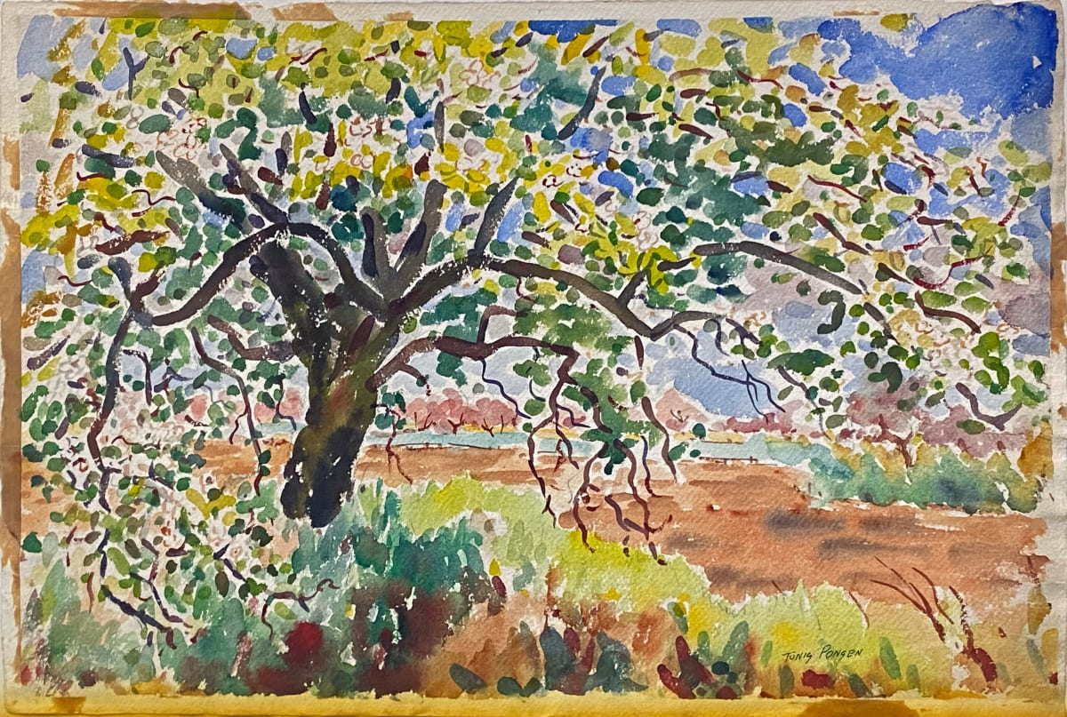 Large Tree with Orchard in Distance by Tunis Ponsen, Image 1.