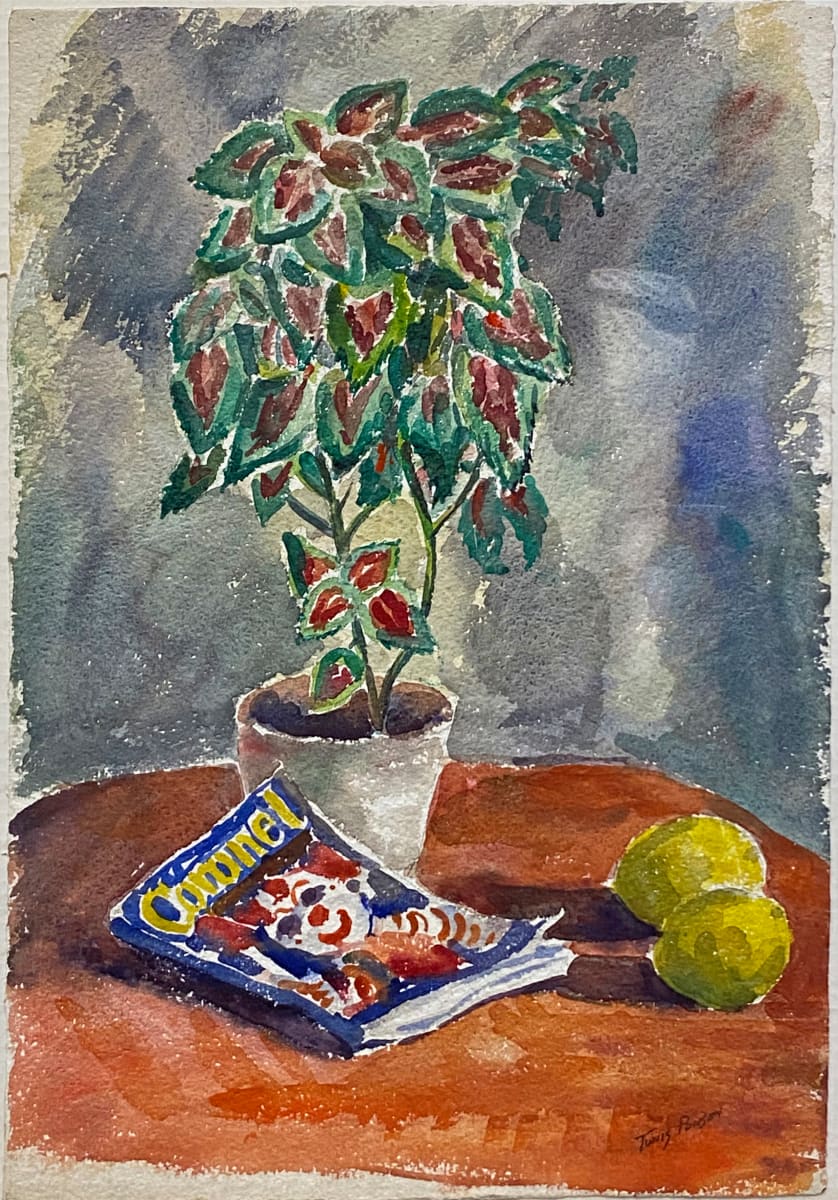 Coleus with Magazine and Two Lemons by Tunis Ponsen, Image 1.