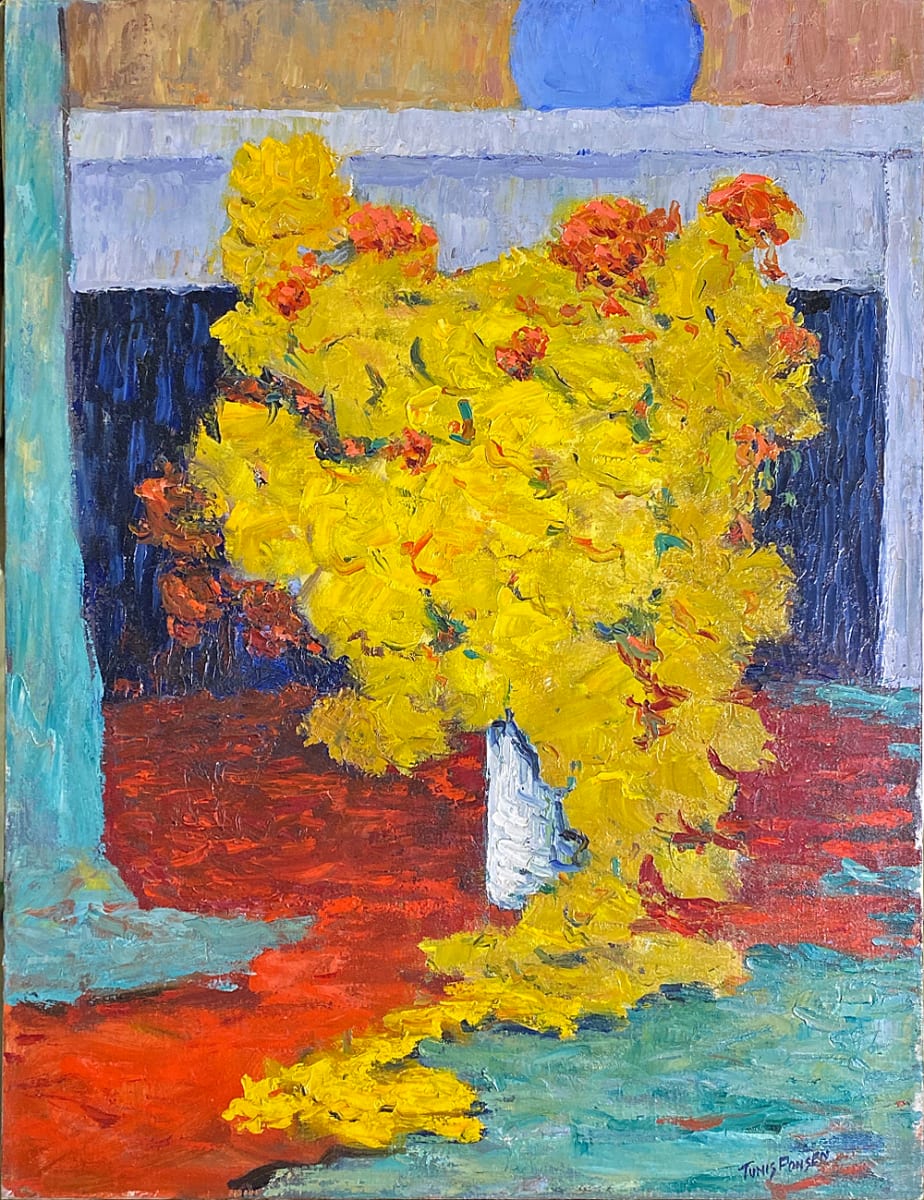 Yellow Floral arrangement by Tunis Ponsen 