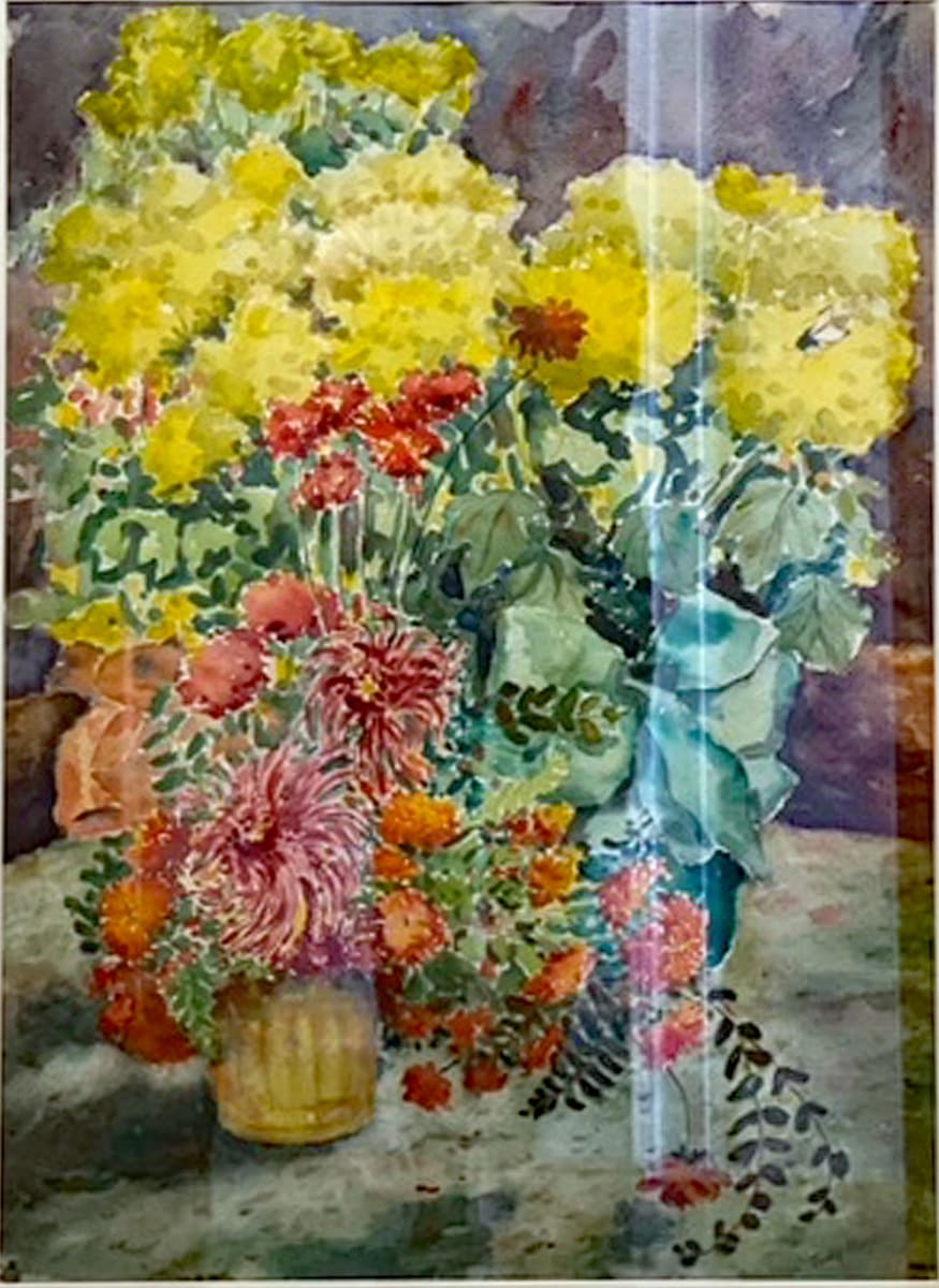 Colorful Floral on Table by Tunis Ponsen 