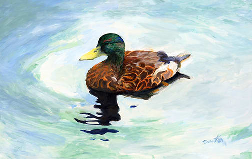 Zen Duck by Mark Sexton 