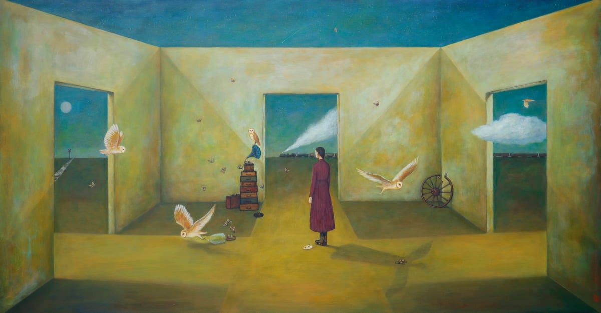 Room For Rapid Eye Movement by Available at Blue Spiral 1  Image: Room for Rapid Eye Movement © Duy Huynh - 28 x 53 x 2" acrylic on wood