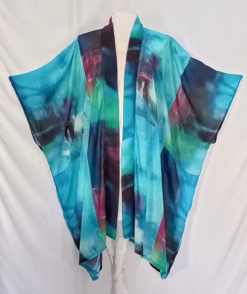 Blue Abstract Kimono 