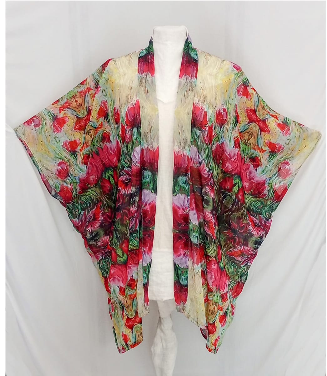 Fuchsia Flurry Kimono, Image 2.