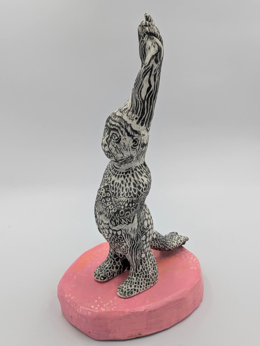 Creature 1 by annekwasner@gmail.com  Image: Sculpture at solo exhibition Tiliqua Tiliqua Gallery More Than An Object. Influenced by Byzantine Art, and object.