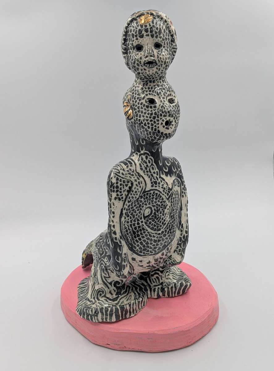 Two Headed Serpent by annekwasner@gmail.com  Image: Sculpture at solo exhibition Tiliqua Tiliqua Gallery More Than An Object. Influenced by Byzantine Art, and object.