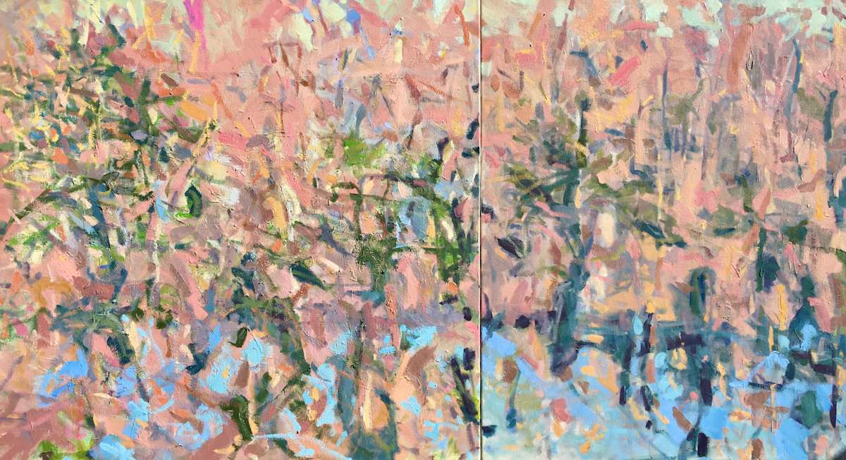 Lake, Winter Light by priscilla whitlock  Image: Diptych 