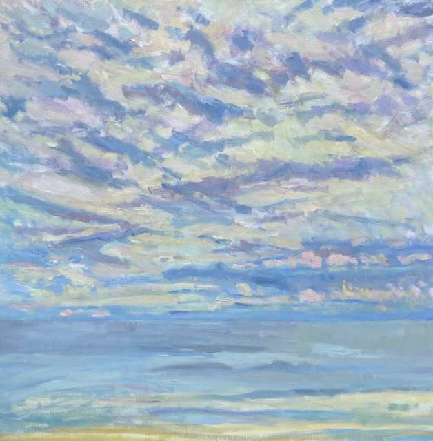 Soft Clouds, Sea by priscilla whitlock  Image: 36x36