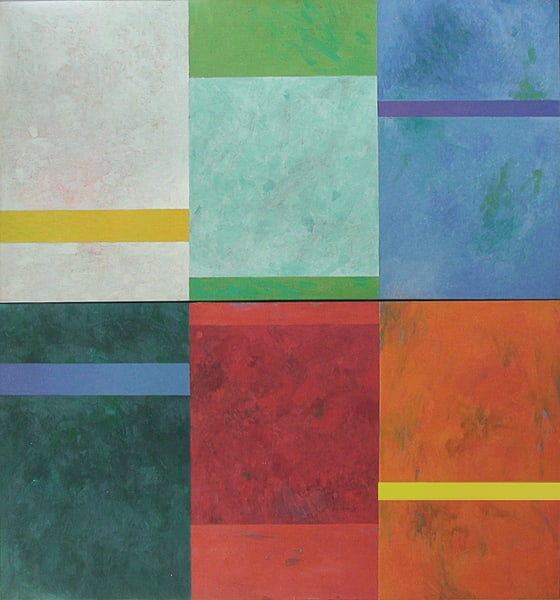 TrioDiptych  Image: 2 Part Oil on Canvas Abstract Painting