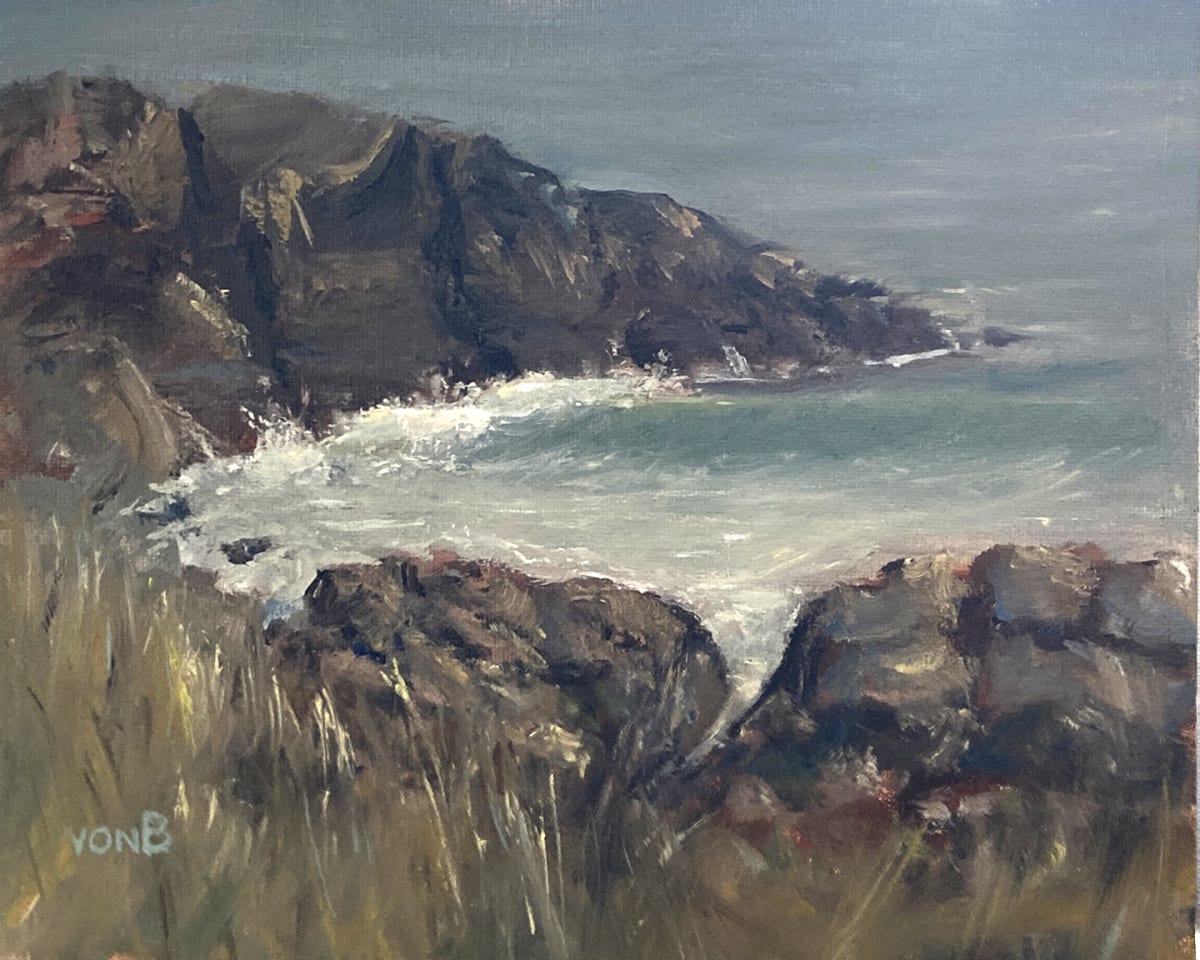 At North Point Magu by John von Buelow  Image: Plein Air painting at the egde of Point Magu.