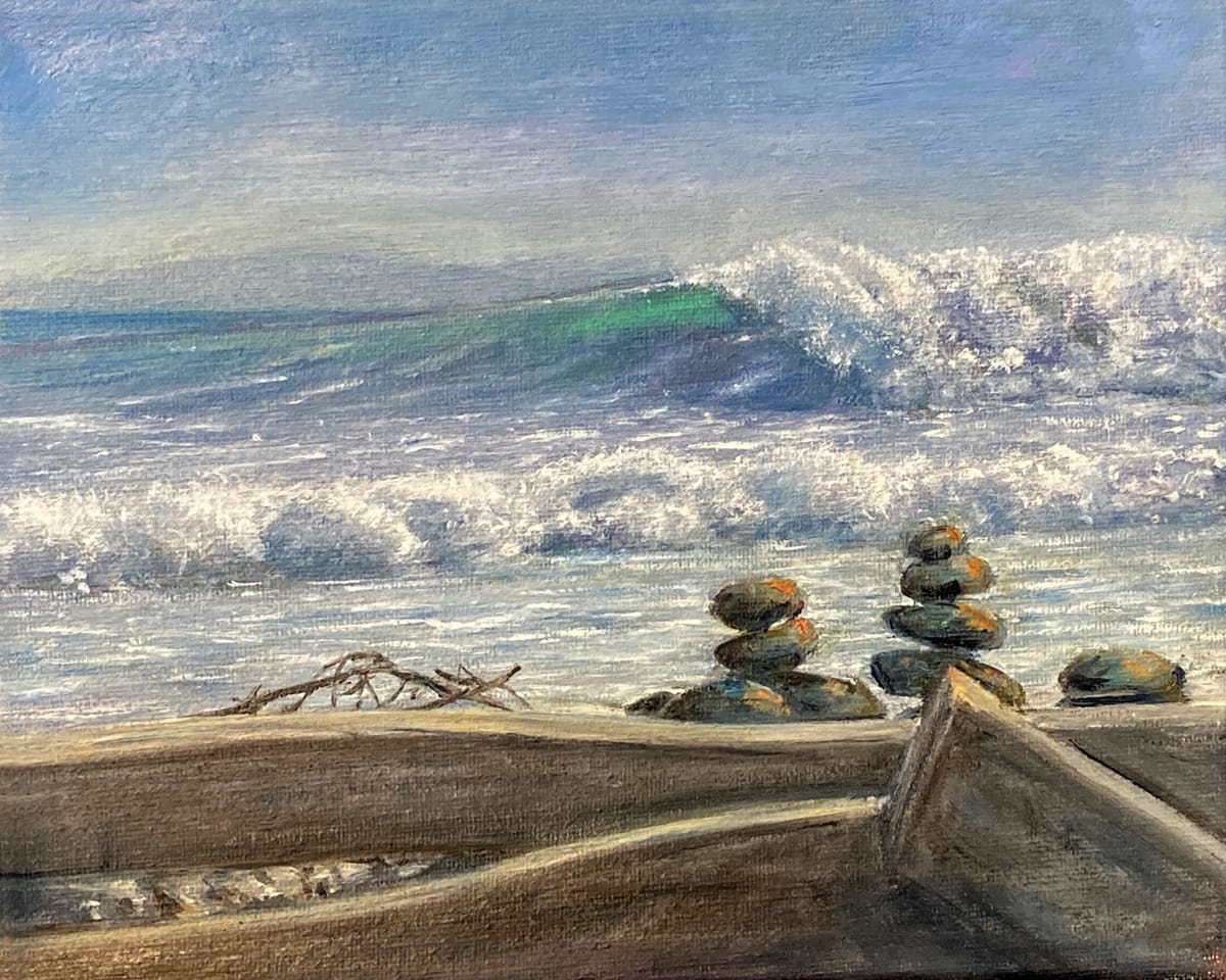 Big C Street with Cairns by John von Buelow  Image: One glimpse on a day of large waves at Surfers Knoll at California Street  in Ventura. 