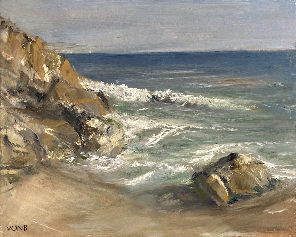 Afternoon Cove Study  Image: Plein air study painted one late afternoon in a cove at Leo Carillo State Beach. 